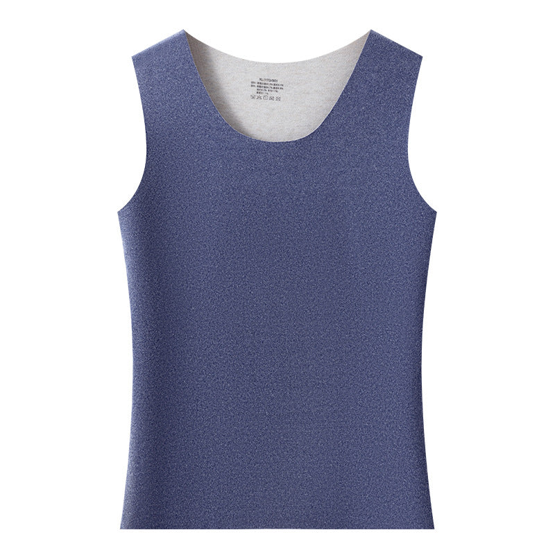 Wool and silk thermal vest for men