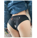 Peach-bottomed lace low-rise underwear