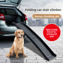 Foldable vehicle-mounted pet ladder