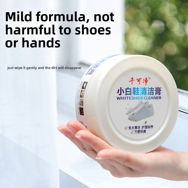 White shoe cleaning cream