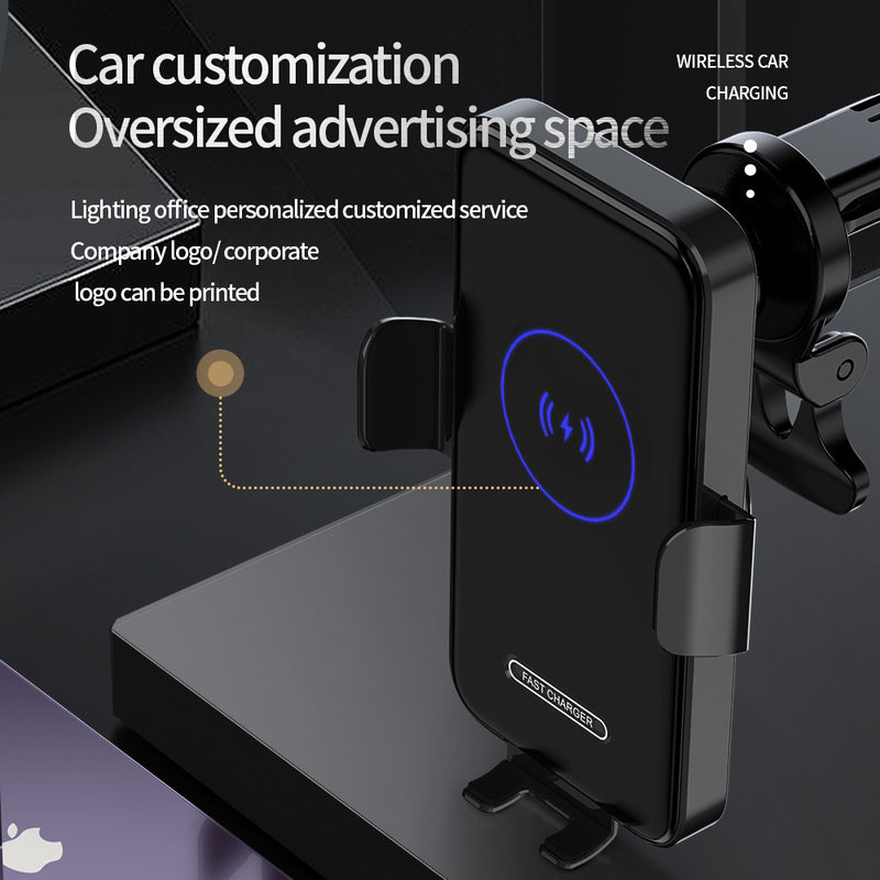 Wireless Car Charger 15W Fast Charging Auto Clamping Car Charger Phone Mount Phone Holder Fit