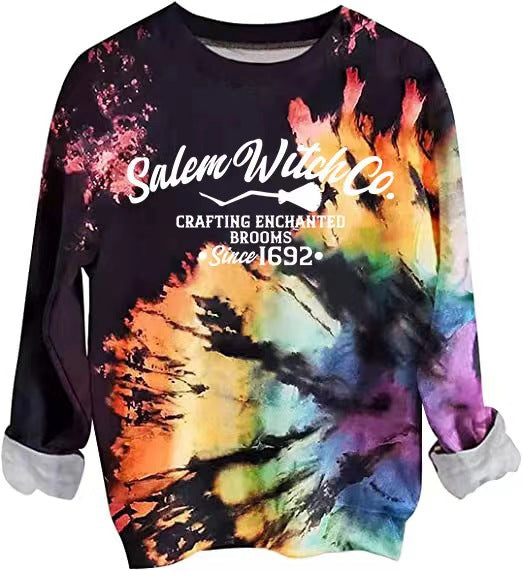 Long-sleeved urban letter-style casual hoodie