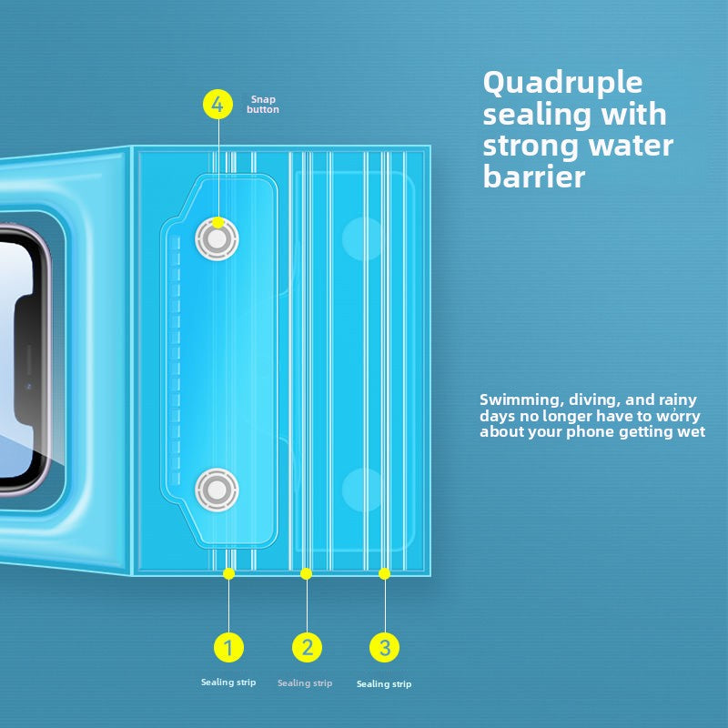 The waterproof bag of the mobile phone, sealed airbag and touch screen