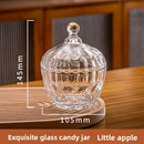 Glass Storage Jar with Lid for Candy Makeup Brush Tea