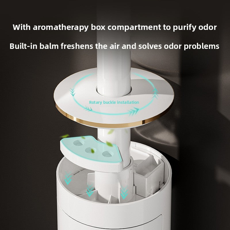 Disposable Wall-mounted Toilet Brush with Replaceable Heads