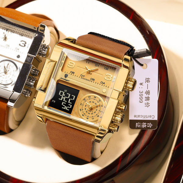 Dual Display Waterproof Electronic Watch
