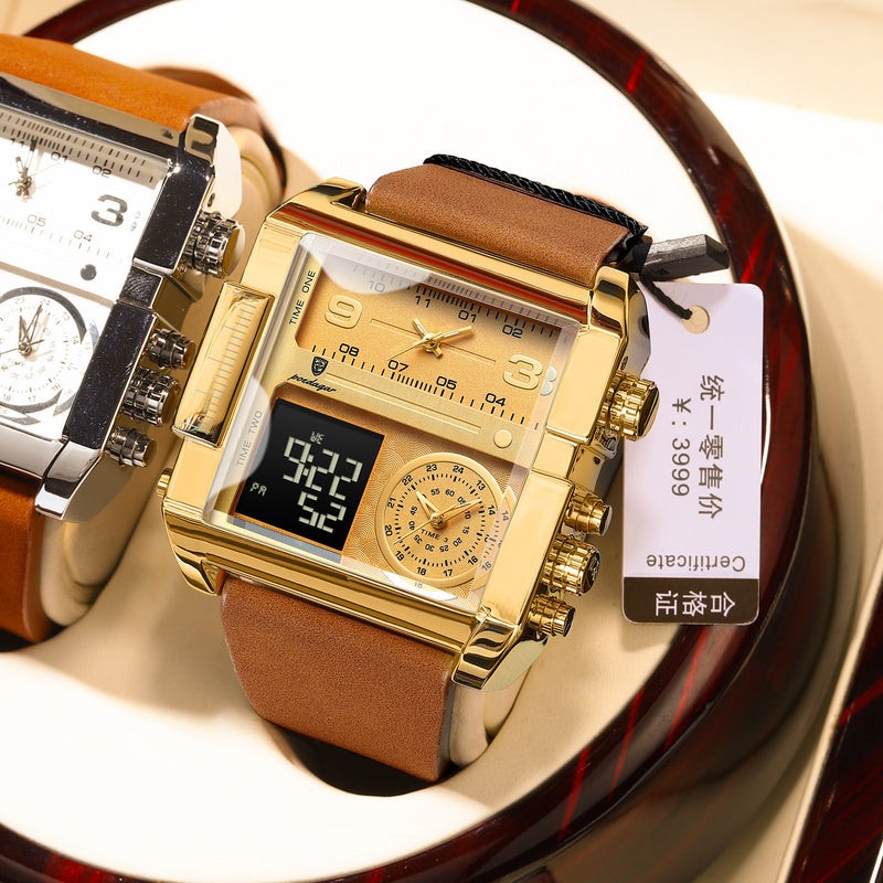 Dual Display Waterproof Electronic Watch