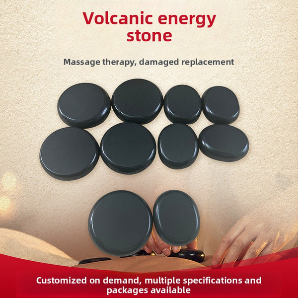 Massage Volcanic Energy Stone Set with Heating Box for Spa and Relaxation