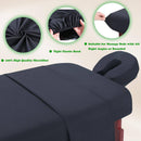 3 Piece Massage Table Sheets Set 2 Sets Massage Bed Cover Soft Waterproof