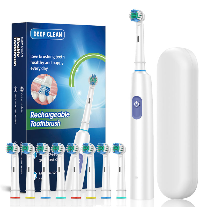 Rotating Electric Toothbrush with 5 Modes and Soft Bristles