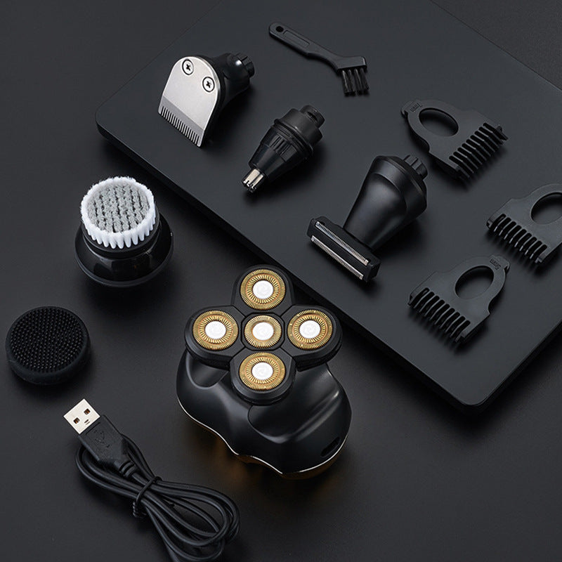 Portable USB Rechargeable Electric Shaver with Floating Heads