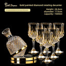 crystal glass high-foot red wine glass suitcase suit