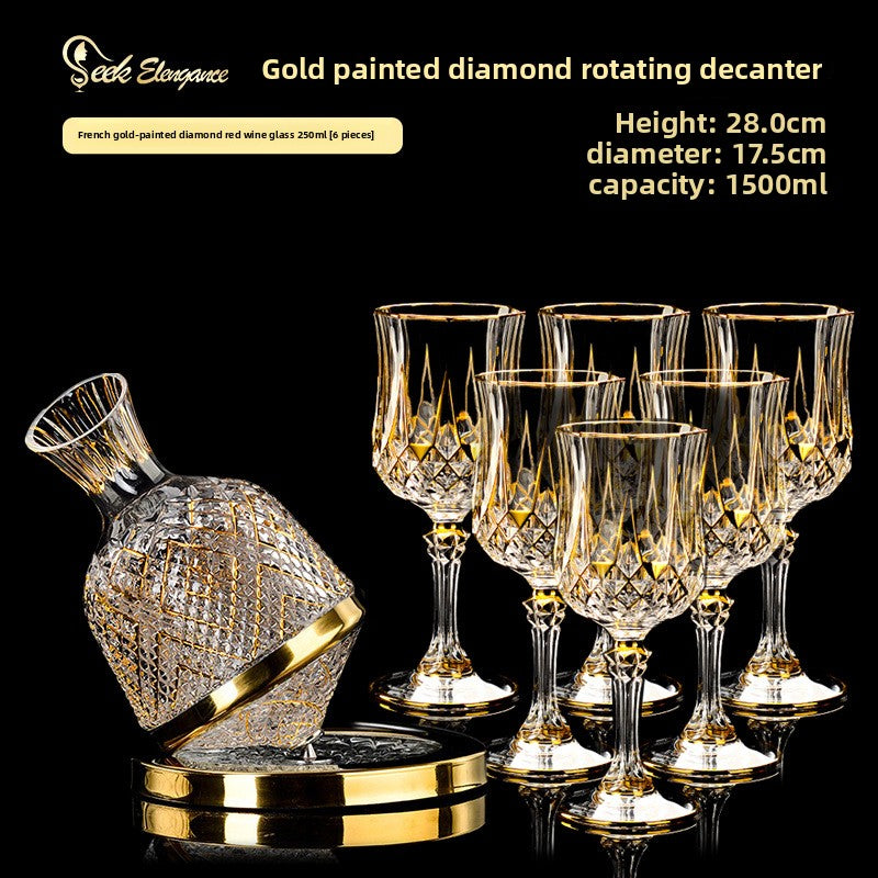 crystal glass high-foot red wine glass suitcase suit