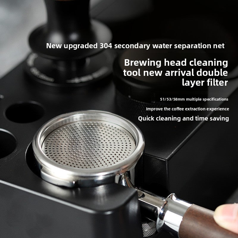 Powder bowl water distribution screen filter