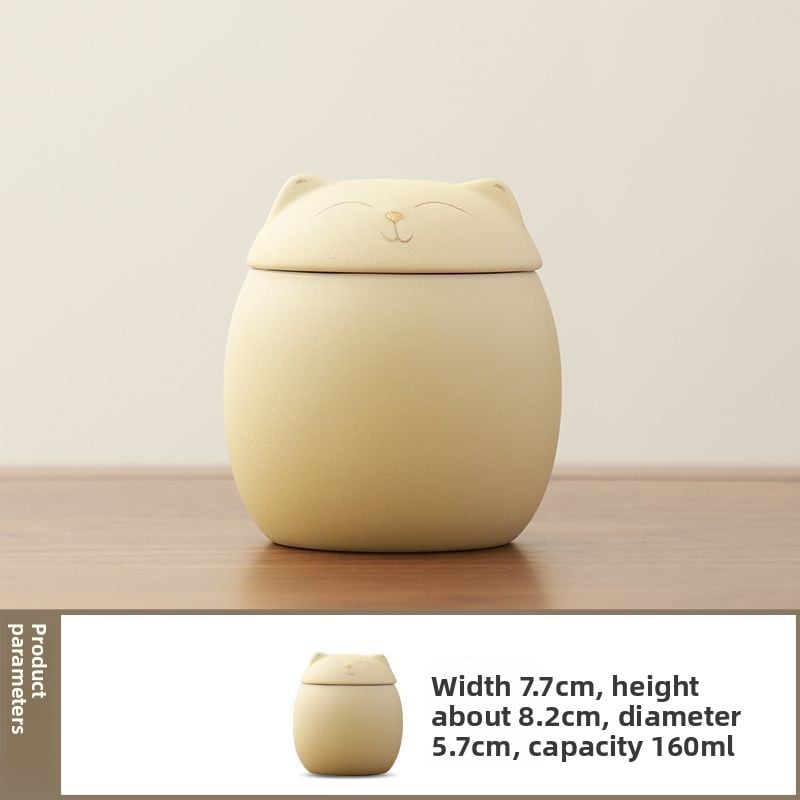 Cute Cat Tea Leaf Jar