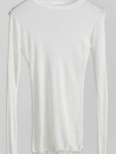 High Quality Plain T Shirt Women Elastic Basic T-shirts Female Casual Tops Long Sleeve Sexy Thin T-shirt see through