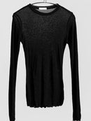 High Quality Plain T Shirt Women Elastic Basic T-shirts Female Casual Tops Long Sleeve Sexy Thin T-shirt see through