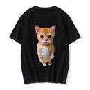 Harajuku T Shirt Funny Cat Women Kawaii T-shirt Girl Casual Short Sleeve O Neck Top for Summer Female Animal Clothing Tshirt